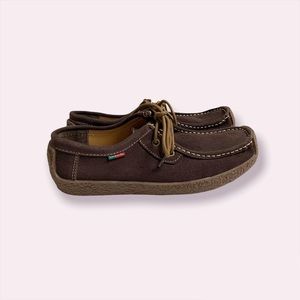 Sanearda Brown Suede Leather Sneakers Size 8